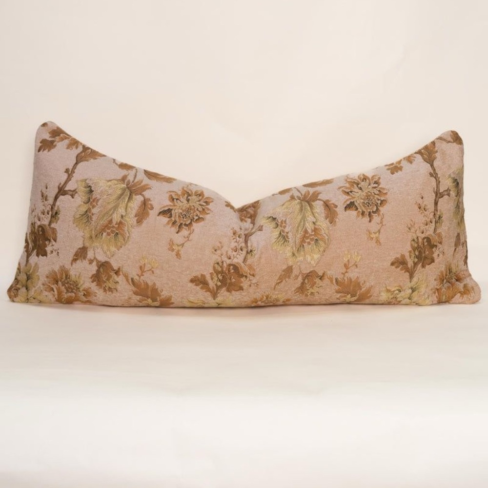 Twenty Third Designs Floral Long Lumbar Pillow